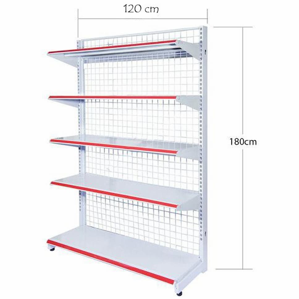 Kệ siêu thị lưng lưới đơn